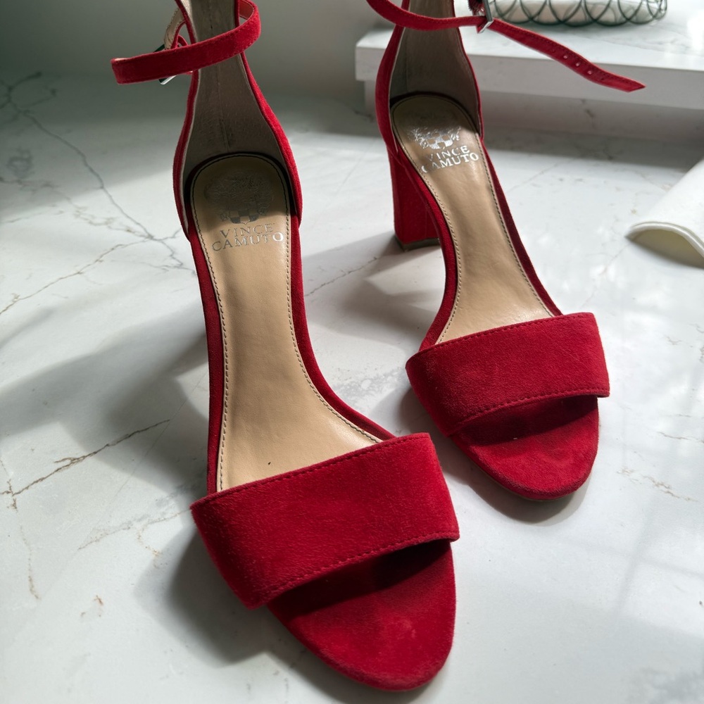 Vince Camuto Bold Red Heels
